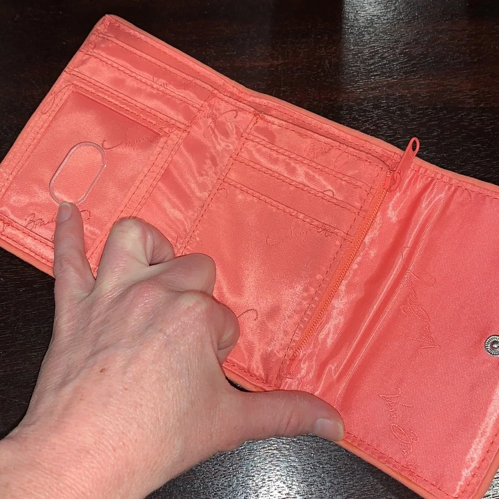 EUC Vera Bradley pixie confetti tri fold wallet
